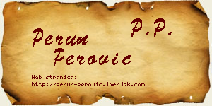 Perun Perović vizit kartica